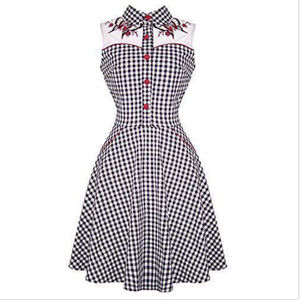 Hell Bunny Lydia Dress Black White SZ6   XXS